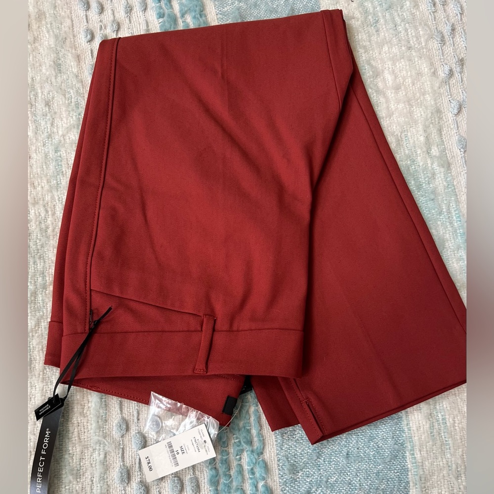 WHITE HOUSE BLACK MARKET Cinnamon Red Perfect Form Pants NWT